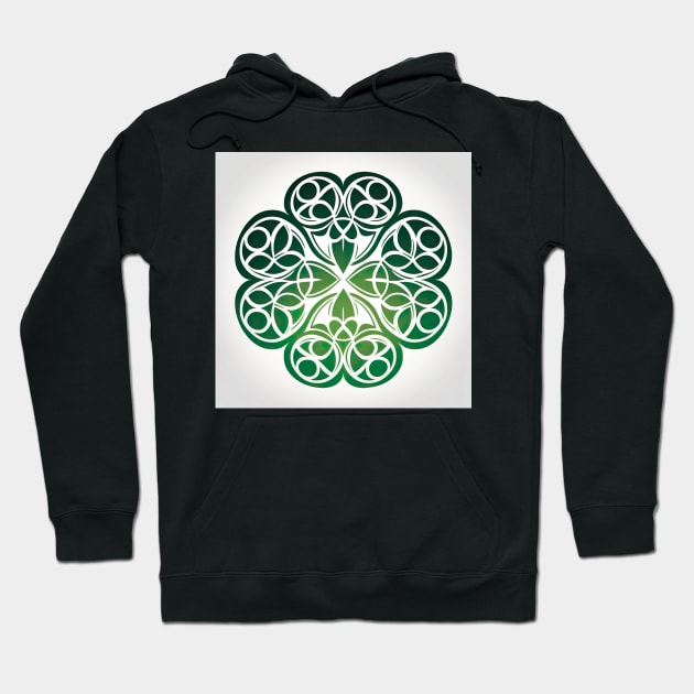 Saint Patrick's day - flat design white and green Hoodie by UmagineArts